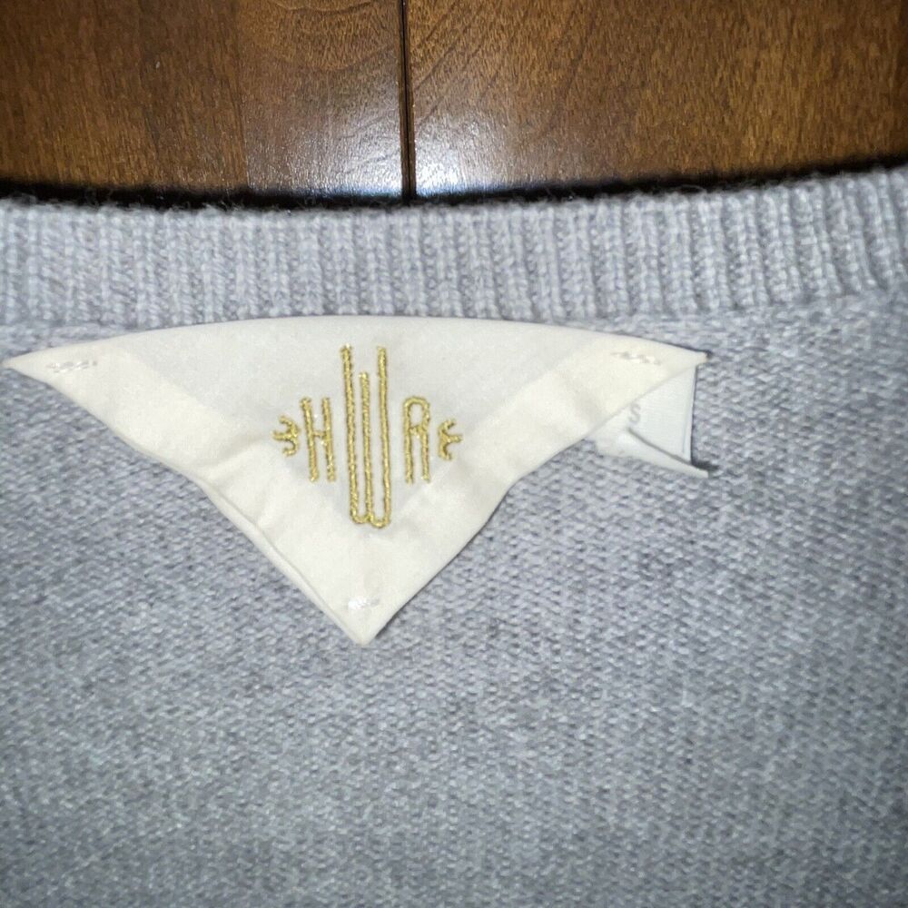 Anthropologie HWR Monogram S Cute As A Button Embellished Tunic Sweater - Picture 6 of 6